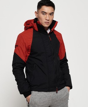 Superdry Arctic Intron Hooded SD-Windcheater Férfi Kabát Fekete/Sötét Kék | ACLNE3810